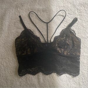 Black lace bralette